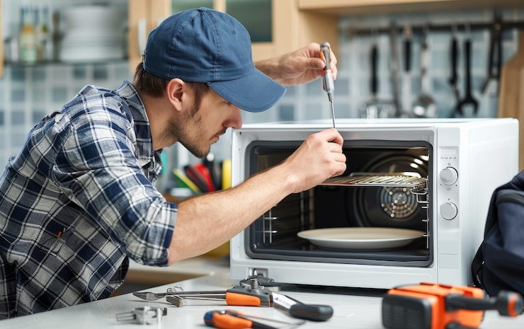 engineer-repairing-microwave-oven-kitchen-wearing-blue-cap-plaid-shirt_124865-71629 engineer-repairing-microwave-oven-kitchen-wearing-blue-cap-plaid-shirt_124865-71629